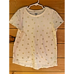Old Navy Girls Size 10/12 Gold Smiles T- Shirt